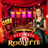 Ultimate Roulette spinning wheel close up
